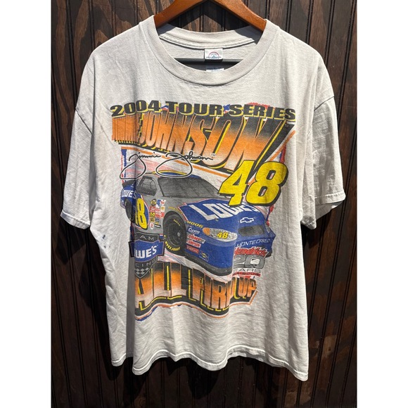 Delta Pro Weight Other - Vintage 2004 Jimmie Johnson NASCAR Tour Series T-Shirt Mens XL Delta Pro Weight